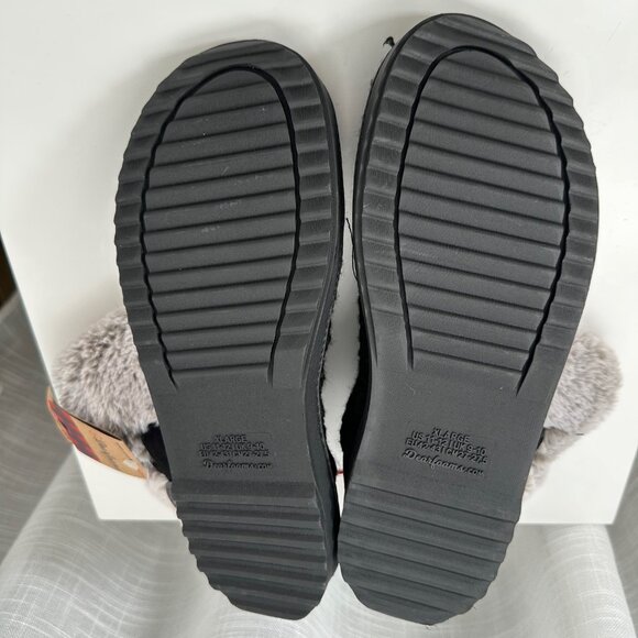 Dearfoams Women's Black & Gray Cable Knit Boot Slippers XL(11-12) - Picture 10 of 10